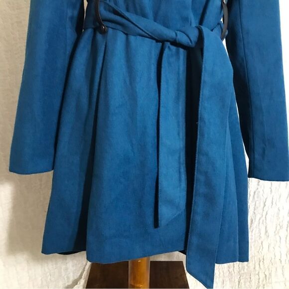 YOKI Teal Wool Blend Coat Size Large - Picture 9 of 12